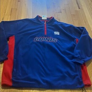 NWT Vintage NFL New York Giants Fleece 1/4 Zip Sweatshirt Sz XL